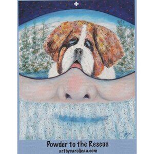 Powder Rescue Saint Bernard Ski Patrol Carol Jean 4x5 Card Steamboat Springs Co